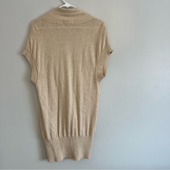 Banana Republic cashmere wool blend Sleeveless Sweater Wrap Sz M Beige Casual - Picture 9 of 9